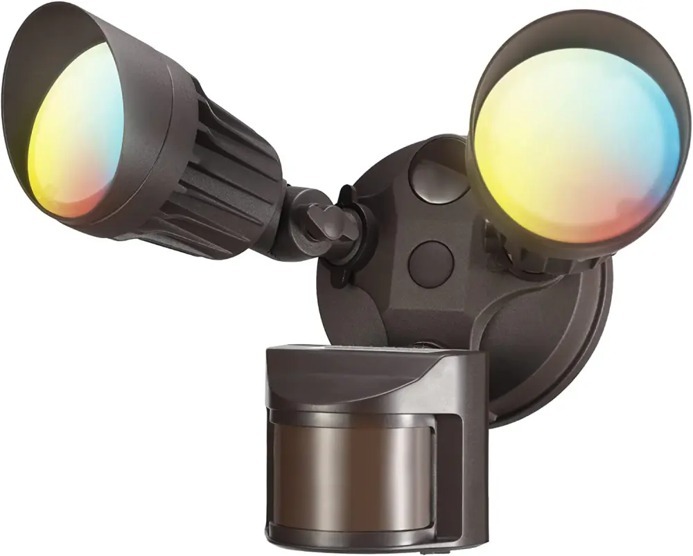 Watchman+ Dual-Heads 25W LED Security Light - Brown - Modifiable CCT