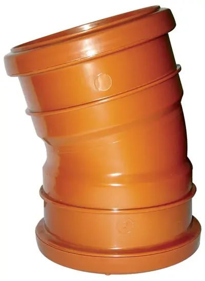 FloPlast Underground Drain 110mm Dual Socket 15' Bend