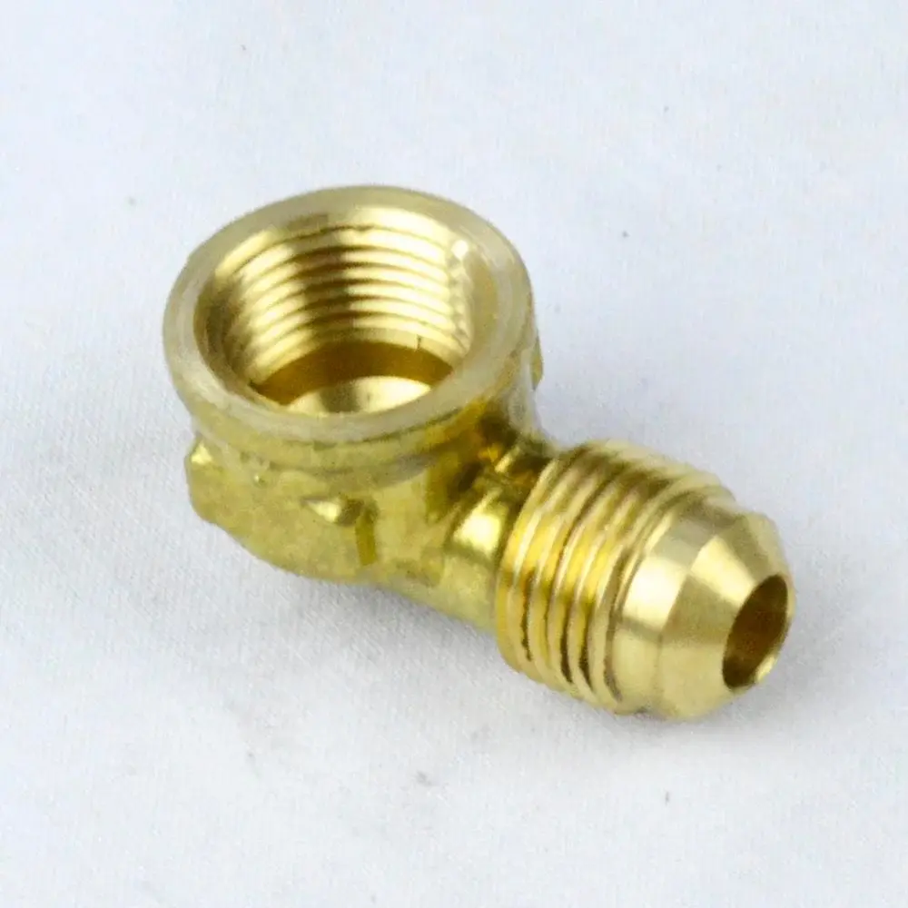 LE3-86 United Brass 1/2" OD Flare X 3/8" FIP Warm alloy Elbow