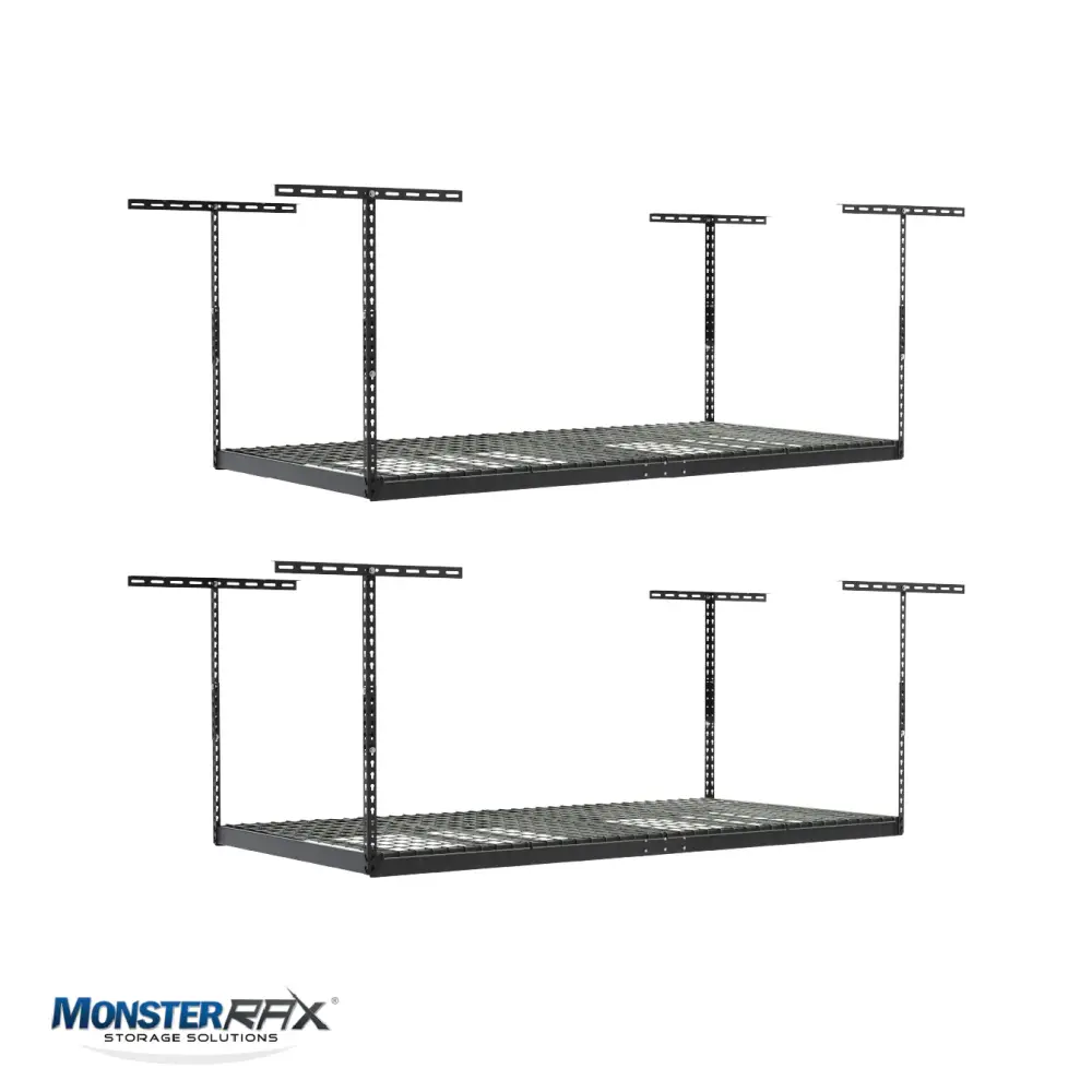 Freestanding Workbench 4' x 8' Overhead Garage Storage Rack (Two Rack Pack)