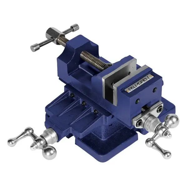 Palmgren Cross Vise, 3", Throat Depth: 1-3/4 , 9630301
