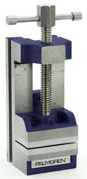 Palmgren Drill Press Vise, grooved Jaw, 6", 9612602