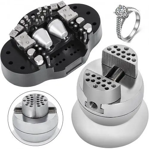 VEVOR Quick Block Ball Vise 3" 30 Pieces Attachment Setting Tool Jewelers Tool Engraving, WNXZSZGRS3YC00001V0