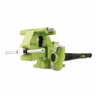 Wilton Functionality Vise & Framing Hammer Combo, 6-1/2 Jaw, 3-3/16 Throat Depth, Swivel Base, 11128BH