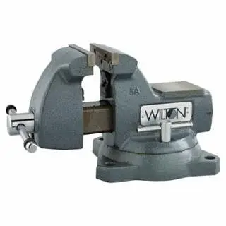 Wilton Mechanics Vise, 5 Jaw Width, 3-3/4 Throat Depth, Swivel Base, 21400