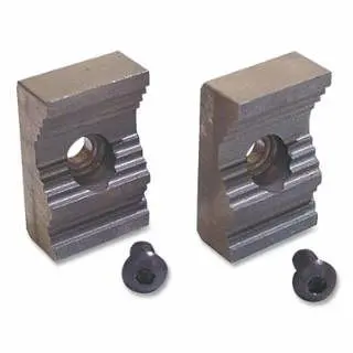 Wilton Replacement Pipe Jaws, 4-1/2 , 5-1/2 , & 6-1/2 Vise Jaws, Metal Steel, Twin Pack, 2904200
