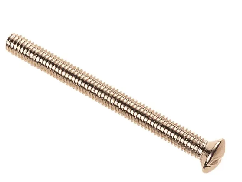 Dencon Nickle Plated Switch/Socket Plate Screws 3.5 x 50mm (Pack 10)