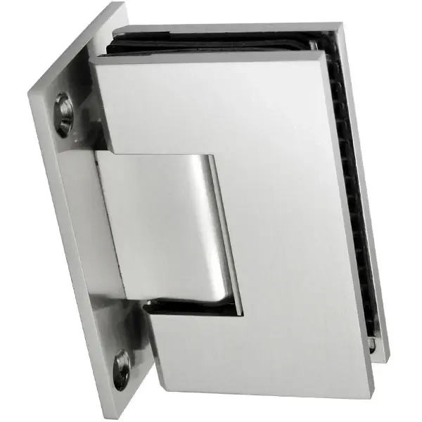 Brushed Nickel IHSHV111EDCP Chrome Sturdy Duty Wall To Glass Hinge (H Plate)