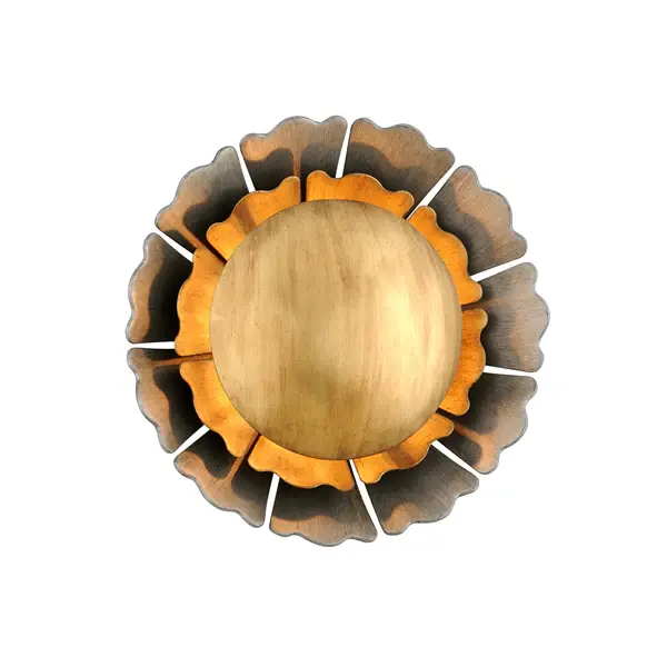 Magic Garden 1 Light Wall Sconce - Black Graphite & Copper-brown Leaf Oil Rubbed Bronze