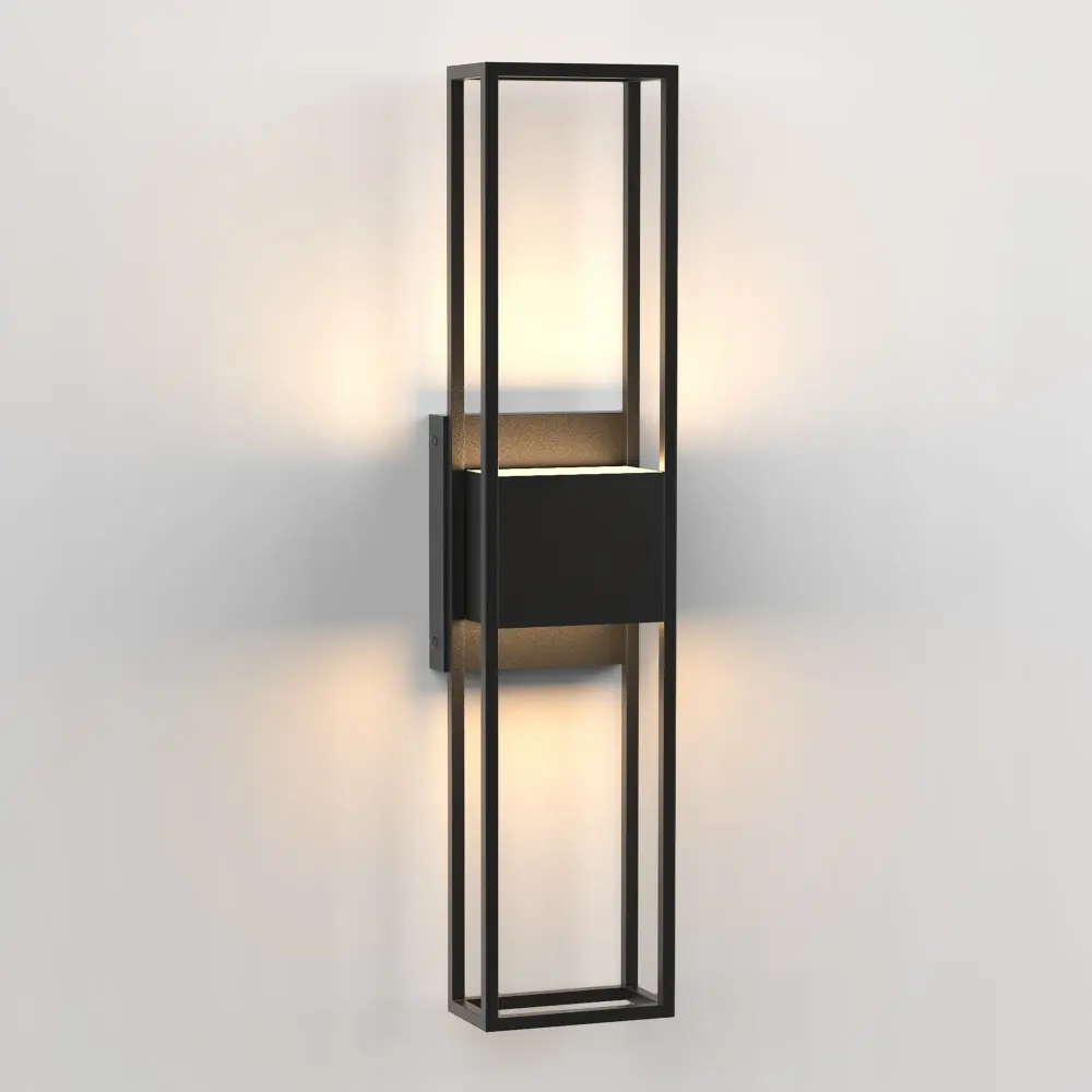 Modern Outdoor Wall Lights, 27.56IN Large Wall Sconce - 3000K Warm White Integrated LED Exterior Lighting Fixture, Waterpr...