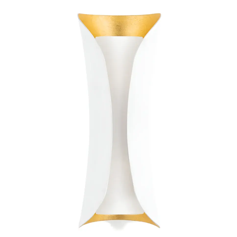 Plug- Swing Arm Josie 2 Light Wall Sconce - Pearl & Gold Leaf