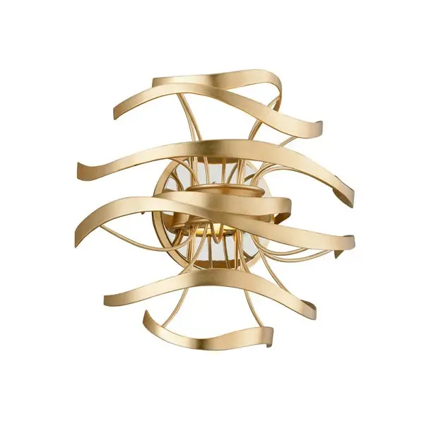 Rustic Farmhouse Calligraphy 2 Light Wall Sconce - Golden Leaf