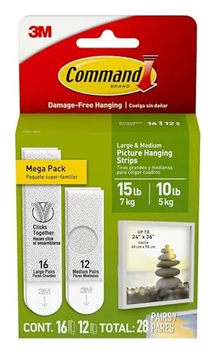 Command Glass,Wood,Concrete,Metal,Plastic Interchangeable Wall,Indoor,Painting Foam Adhesive Tapes