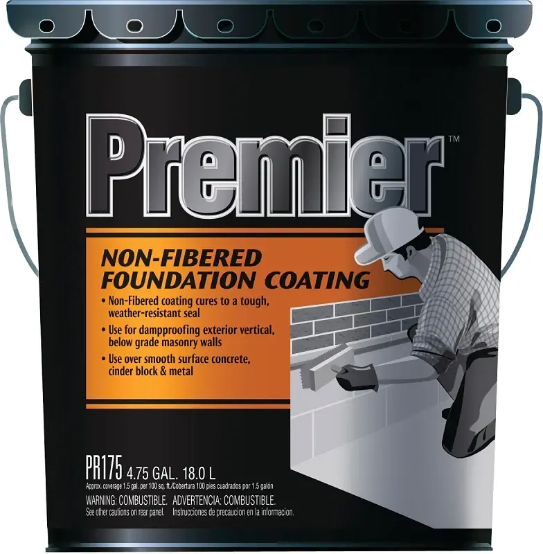 Henry PR175070 Foundation Coating, Onyx, Liquid, 5 gal Pail