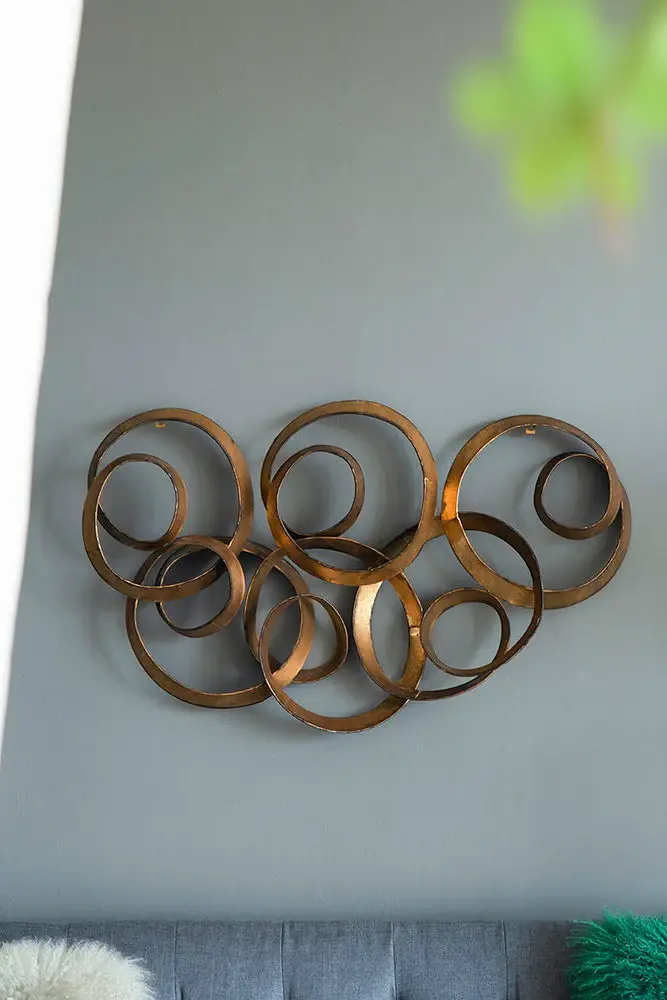SerethaLeaf Wall Decor - Golden