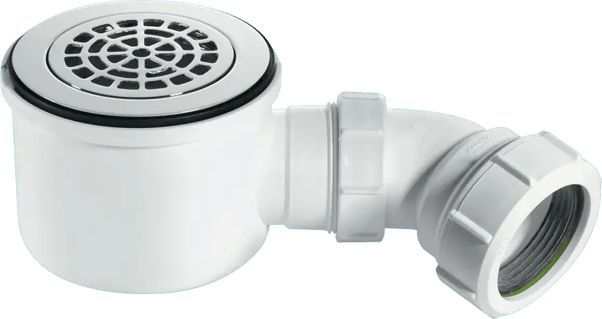 McAlpine ST90CPB-P-HP 90mm x 50mm Water Seal Shower Trap 2" Universal Outlet High-Flow Optimized Trap removable 110mm Flange.