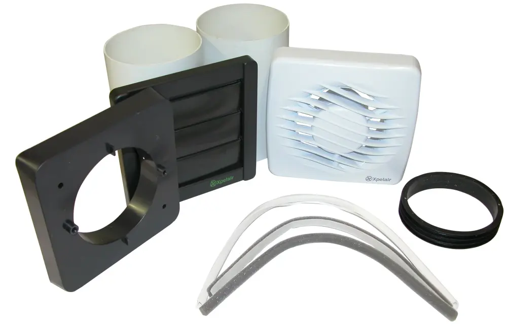 Xpelair DX100T 4" (100mm) Bathroom Extractor Fan Window or Wall Kit Timer Delay Operation