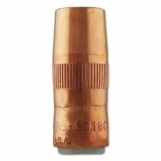 Bernard Centerfire Mig Nozzle, 1/8 Recess, 5/8 Bore, T Series Tip, Copper, Quantity: 10 pieces, NS-5818C