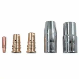 Bernard Mig Nozzles, Heavy Duty Elliptical Series, 3/4 Bore, Pure Copper, Quantity: 10 pieces, 4591