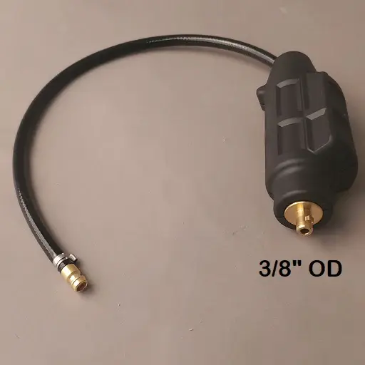 25 Dinse (3/8") Adapter 9mm Prompt Connect/Disconnect Gas Fitting 9 & 17 Series TIG Torches