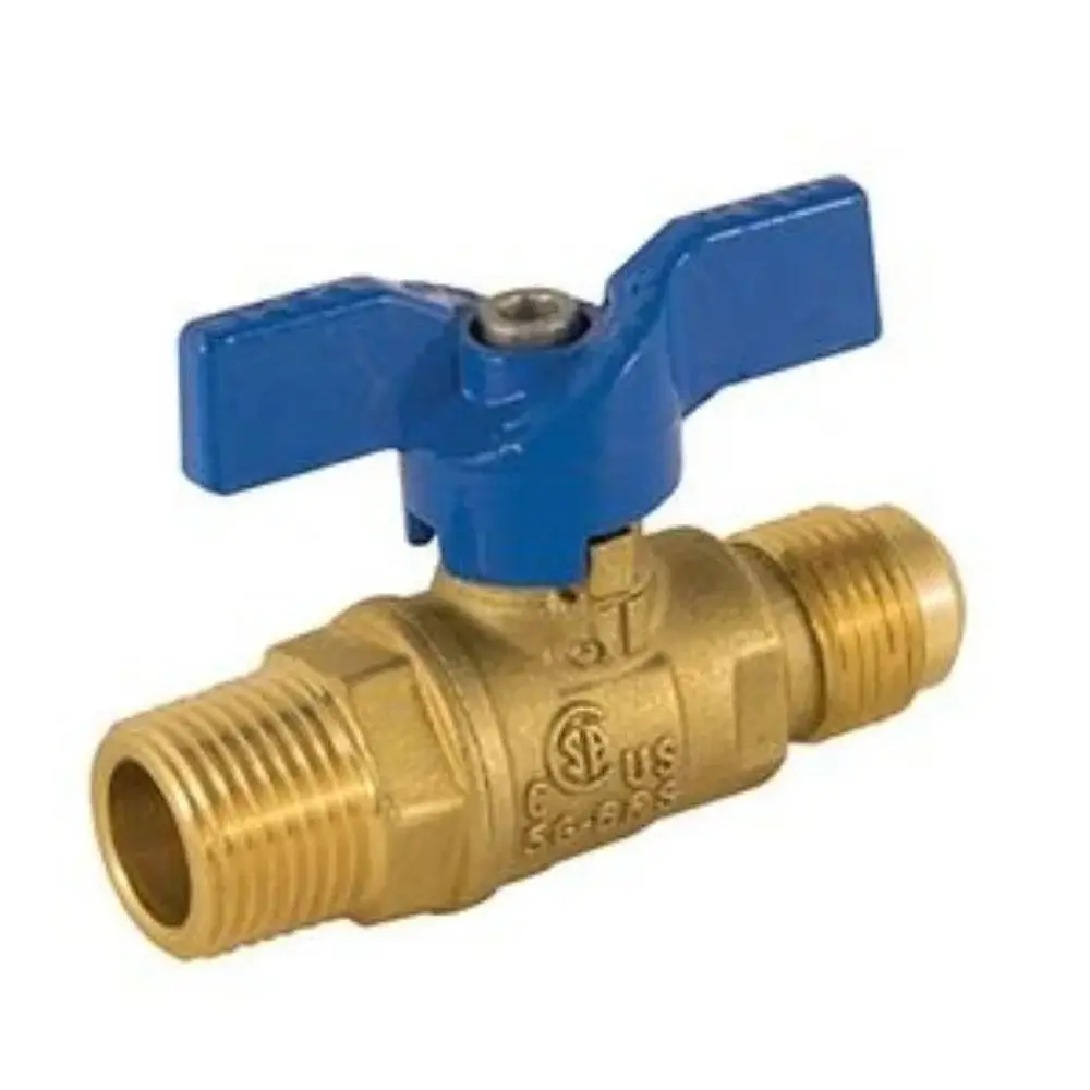 3/8" FLARE X 1/2" MIP JOMAR GAS BALL VALVE