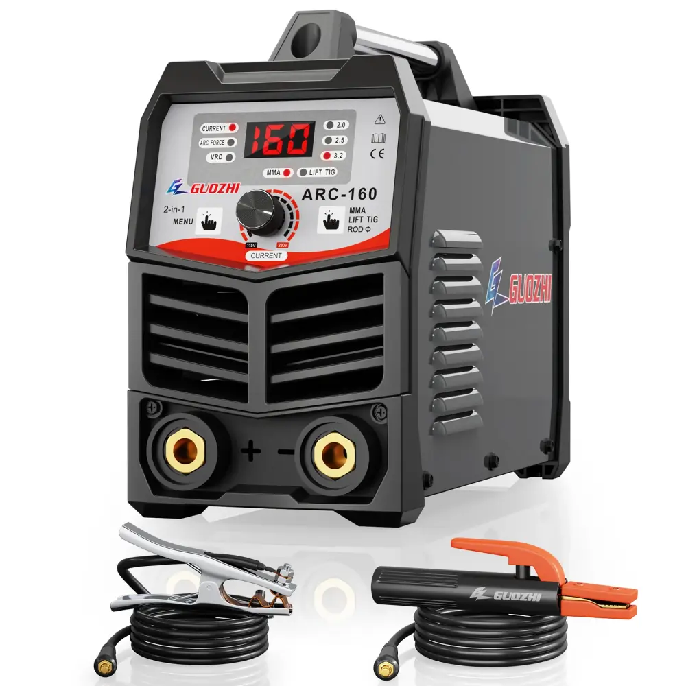 GZ GUOZHI 110V/220V 160A Stick Welder, Classic 2 1 MMA/Lift TIG ARC Welding Machine Synergic Control, Easy to Employ, DIY ...