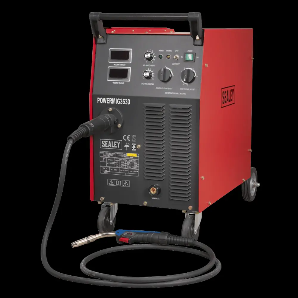 Sealey POWERMIG3530 Industrial MIG Welder 300A 415V 3ph Binzel® Euro Torch
