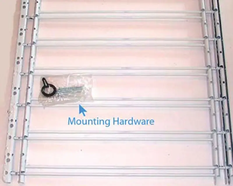 John Sterling 1130 Series 1136 Window Guard, 24 to 42 W, 22 H, Steel, Alabaster, 20-1/8 Bar, 6-Bar