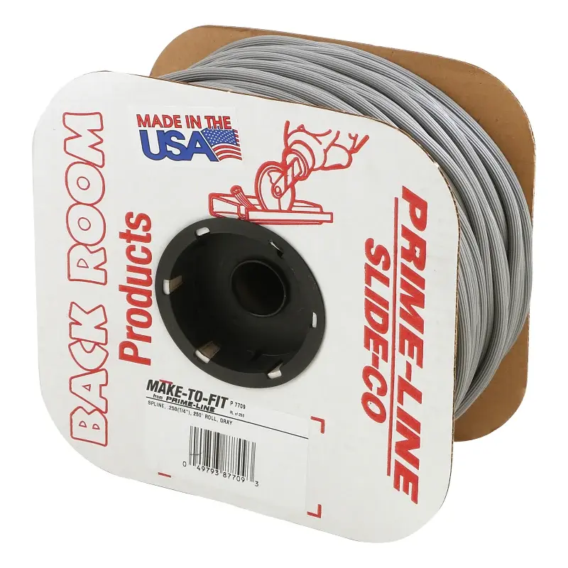 Make-2-Fit P 7709 Screen Retainer Spline, 0.250 D, 250 ft L, Vinyl, Graphite, Round