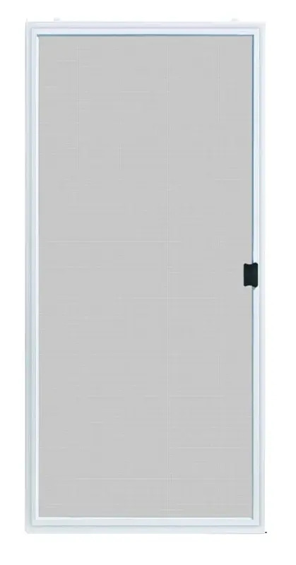 Screen Tight PSD36W Series Patio Screen Door, 36 W Opening, 77-3/8 to 80 H Opening, Aircraft-grade Frame, White