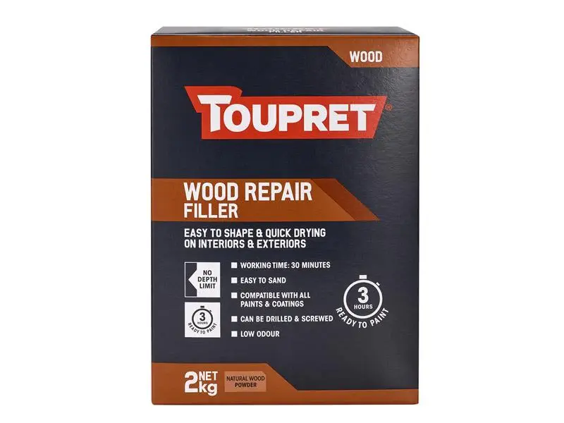 Toupret Wood Repair Filler 2kg | Waterproof | Heat Resistant |