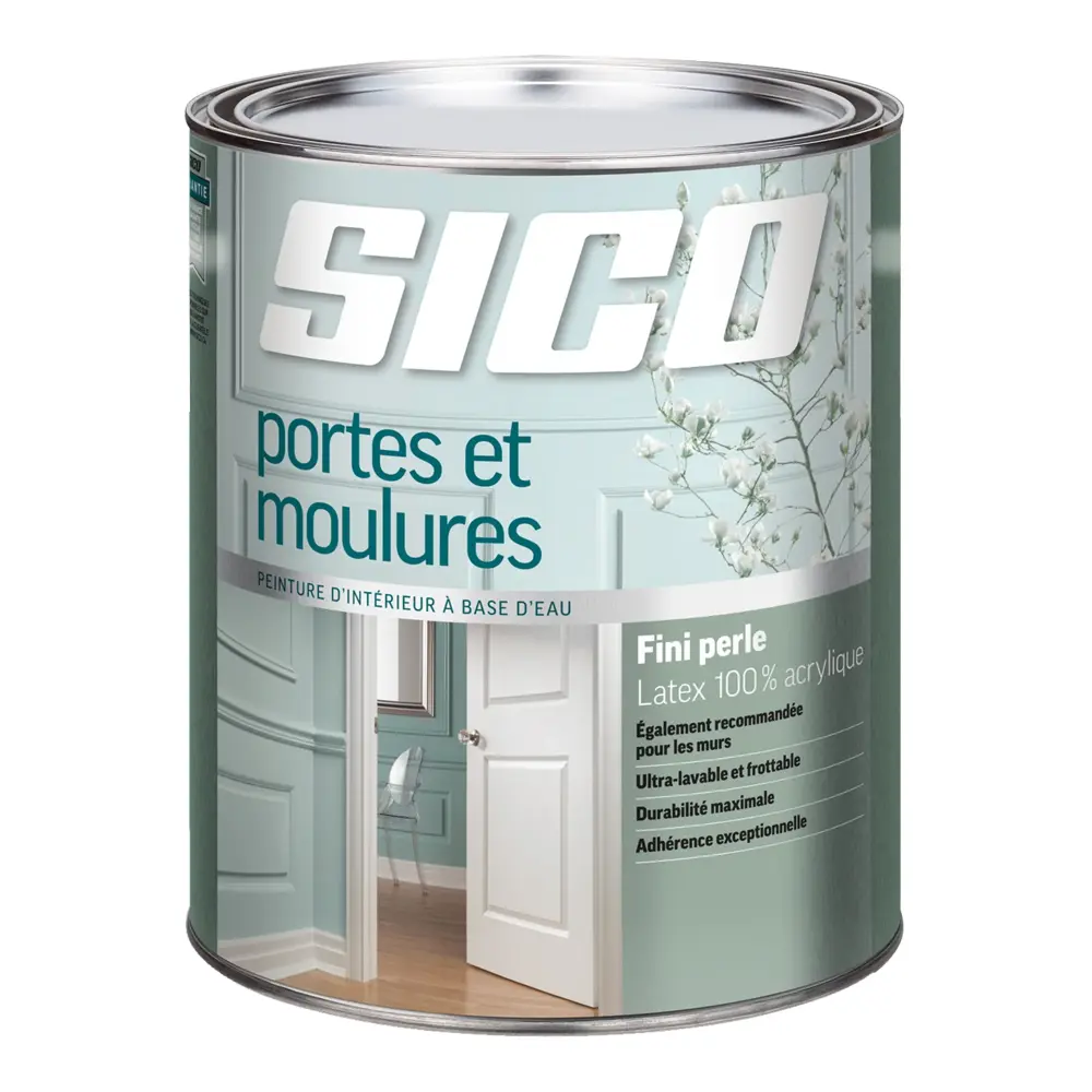 Interior painting doors and mouldings Pearl finish, Ready mix ivory 946 ml