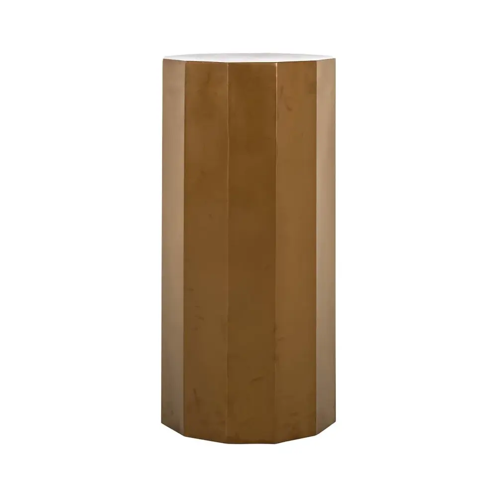 Kilpin Column Side Table - Brushed Amber