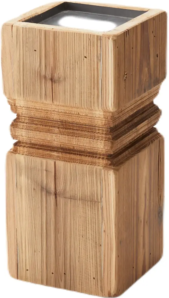 Natural Wood Column Candle Holder, 3 Sizes