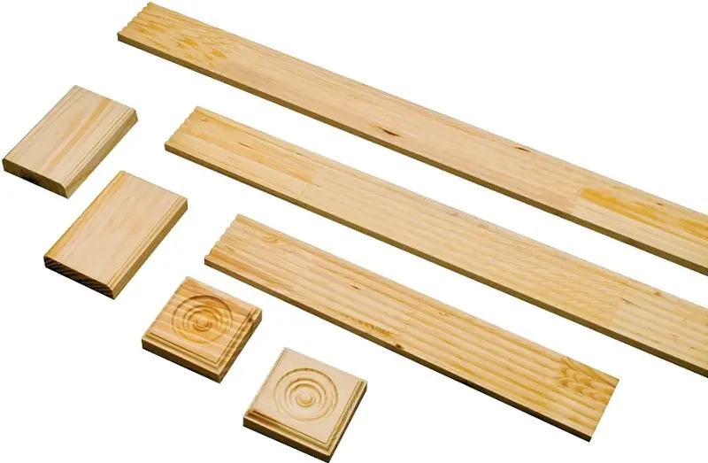 Waddell FCS37 Door Moulding Set, 3-1/4 W, Casing Profile, Pinewood Wood