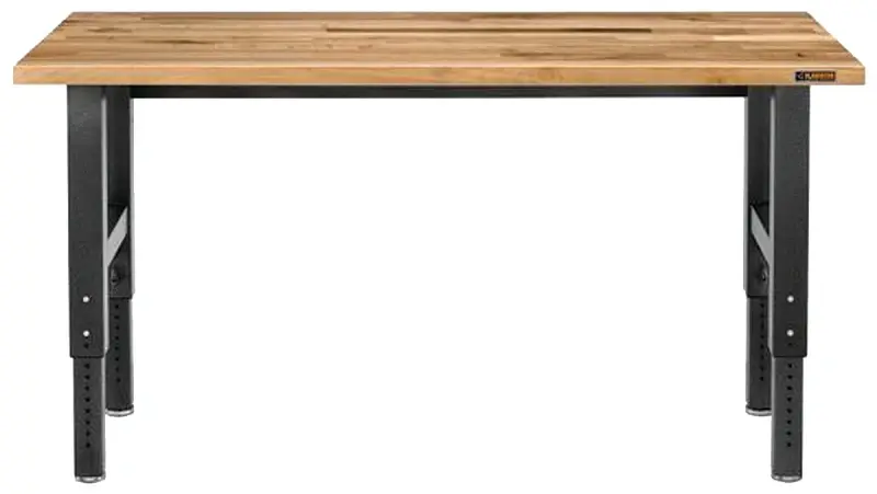 Gladiator GAWB06HWEG Workbench, 72 OAW, 29 to 42 OAH, 25 OAD, 3000 lb, Granite/Hardwood Freestanding