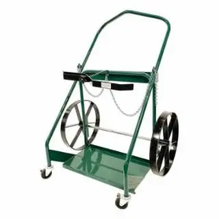 Anthony 3N1 Dual Cylinder Cart, Large, 35 OD W x 47 H, 18 Steel BB Wheels, 3 dia Rubber/Swivel Casters, 218-3N1