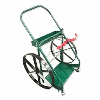 Anthony 3N1 Dual Cylinder Cart, Large, 35 OD W x 47 H, 24 Carbon Steel BB Wheels, 3 dia Rubber/Swivel Casters, 224-3N1