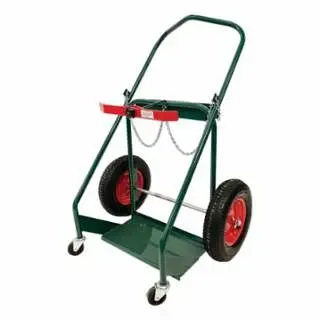 Anthony 3N1 Dual Cylinder Cart, Medium, 32 OD W x 46 H, 16 dia Solid Rubber BB Wheels, 3 dia Rubber/Swivel Casters, 816-3N1