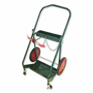 Anthony 3N1 Dual Cylinder Cart, Medium, 28 OD W x 46 H, 14 dia Solid Rubber BB Wheels, 3 dia Rubber/Swivel Casters, 814-3N1