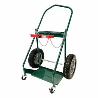 Anthony 3N1 Dual Cylinder Cart, Medium, 32 OD W x 46 H, 16 dia Full Pneumatic BB Wheels, 3 dia Natural Rubber/Swivel Caste...