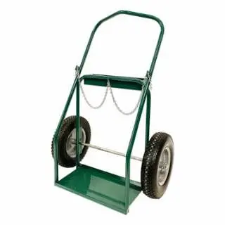 Anthony ANSI-Rated Low-Rail Frame Dual-Cylinder Cart, 32 OD W x 46 H, 16 dia x 4 W Solid Rubber (BB) Wheels, Incl Securety...