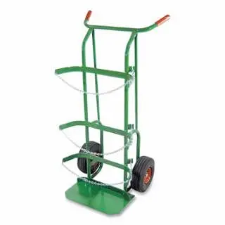 Anthony Dual-Cylinder Delivery Cart, 10 dia Cylinders, 10 Flat Free Wheels, 55FF-3B