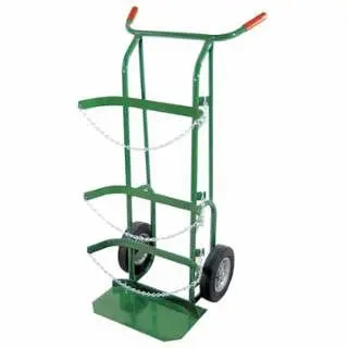 Anthony Hardened Dual-Cylinder Delivery Cart, 10 dia Cylinders, 10 Solid Synthetic Rubber Wheels, 55-3B