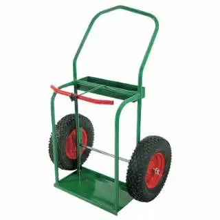 Anthony High-Rail Frame Dual-Cylinder Cart, 9-1/2 Cylinders, 16 Pneumatic Wheels, 85-16