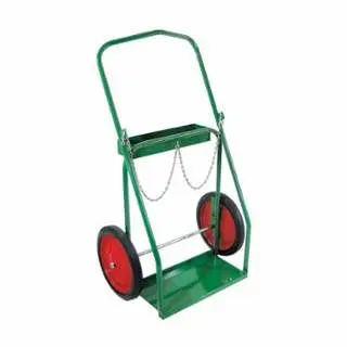 Anthony Low-Rail Frame Dual-Cylinder Cart, 28 OD W x 46 H, 14 dia x 1.75 W Solid Rubber (BB), Incl Securety Chain, 8-14