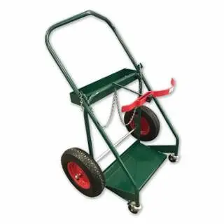 Anthony Maximum-Strength 3N1 Dual Cylinder Cart, Large, 36 OD W x 47 H, 16 Full Pneumatic BB Wheels, 3 dia EPDM/Swivel Cas...