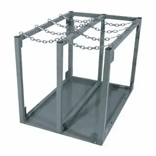 Anthony Non-Toxic Cylinder Cart Rack, 8 Cylinders, 29 W x 40 D x 30 H, Gray, Steel, MCR800