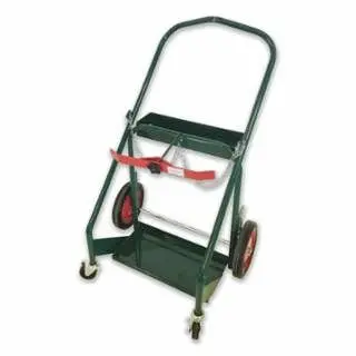 Anthony Plug-and-Play 3N1 Dual Cylinder Cart, Small, 26 OD W x 42 H, 10 dia Solid Rubber BB Wheels, 3 dia Rubber/Swivel Ca...
