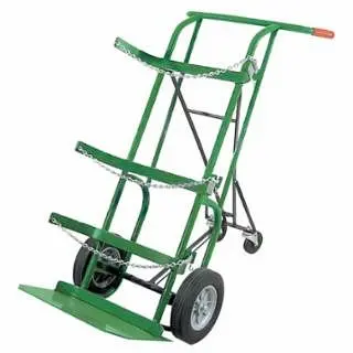 Anthony Retractable Dual-Cylinder Delivery Cart, 48 H x 21 W, 10 Pneumatic/4 Synthetic Rubber Swivel Wheels, 55-3B-FRA